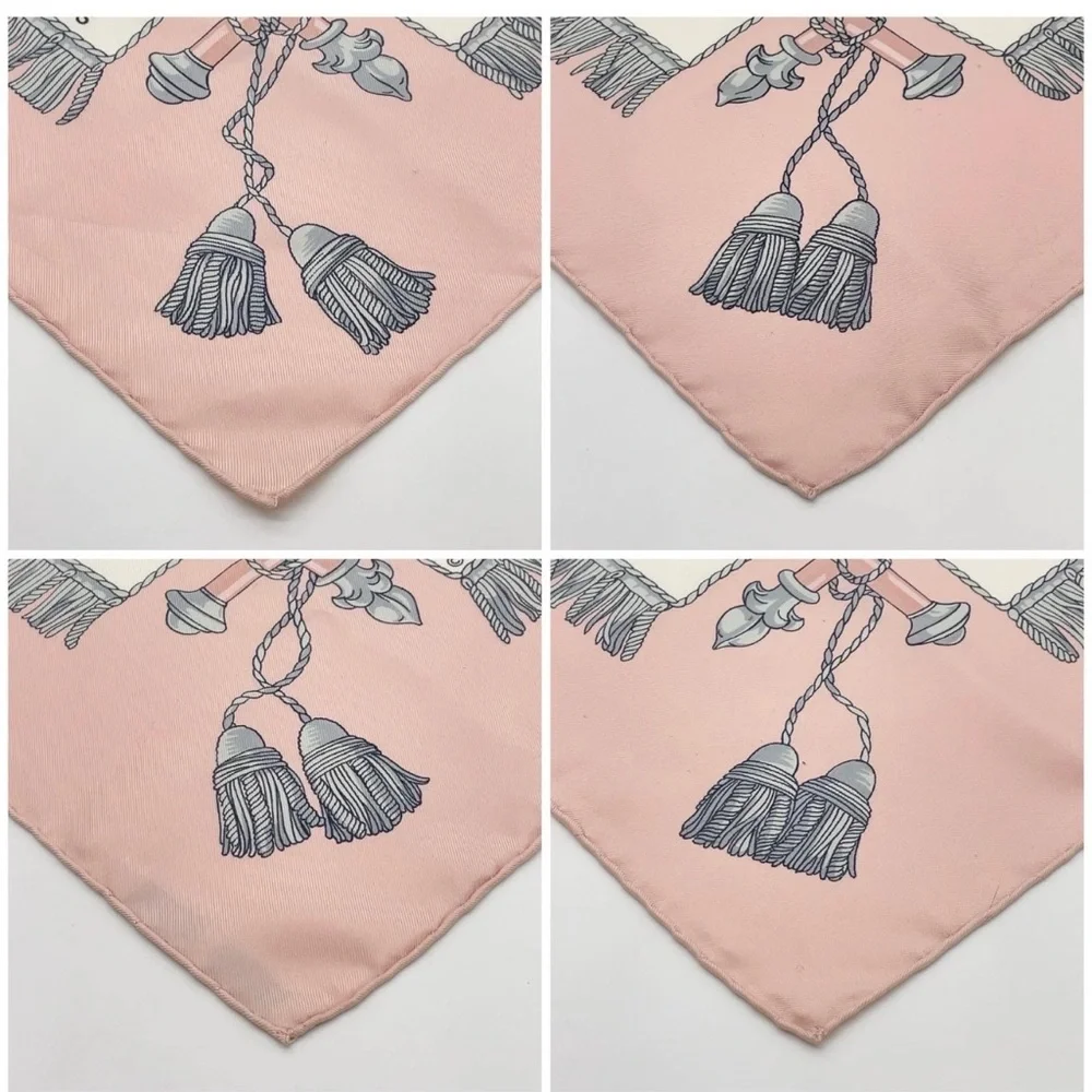 HERMES Vintage Carre 90 Silk Pink “Vue du Carrosse de la Galere la Reale Scarf - Picture 8 of 13